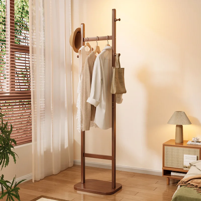 Coat Rack Household Bedroom Floor Hanger Simple Light Luxury Vertical Indoor Clothes Storage Clothes Drying Pole Clothes Rack