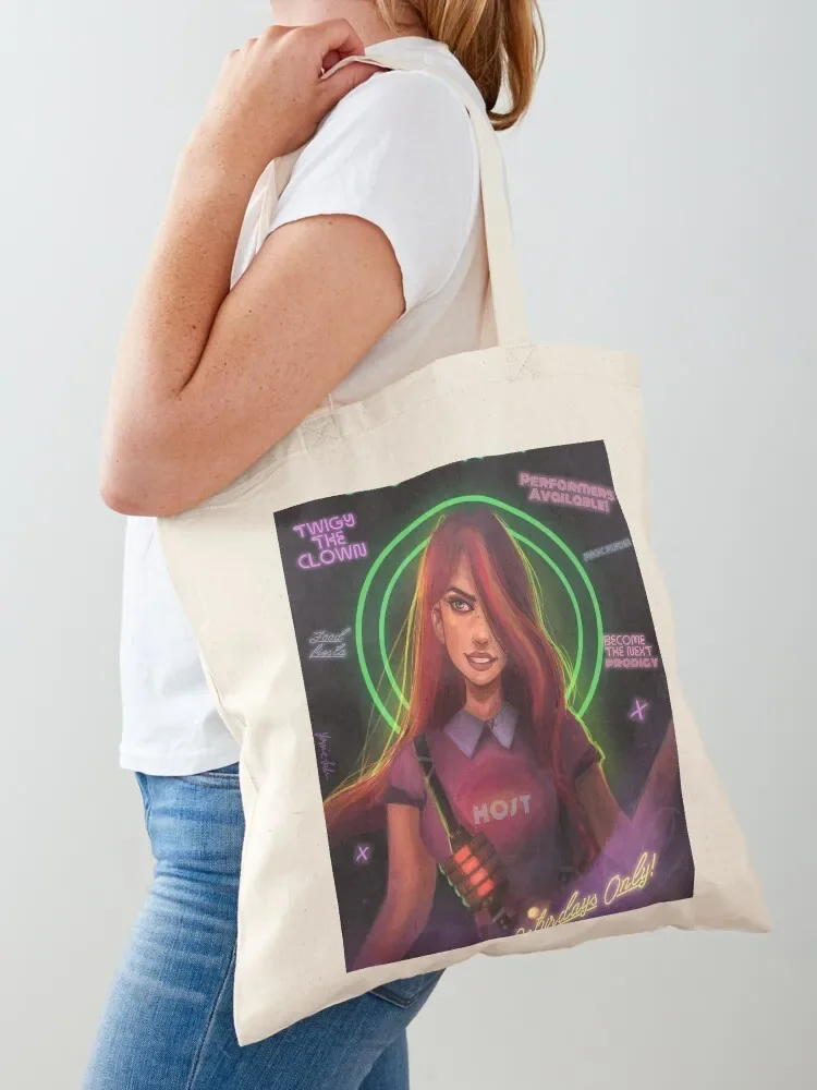 Twigy the Clown - Retro Poster Tote Bag Large bags for women eco bag folding Women's bag custom bags