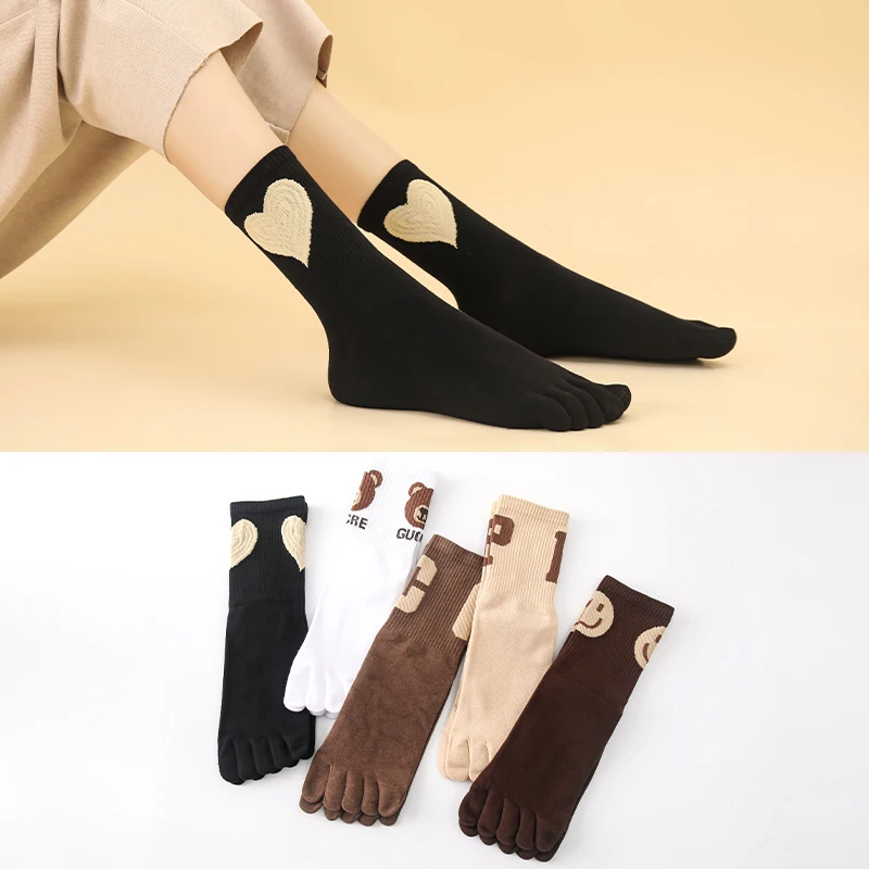 

Ladies Five-finger Socks Cotton Breathable 5 Toe Socks Set Women Ankle Socks