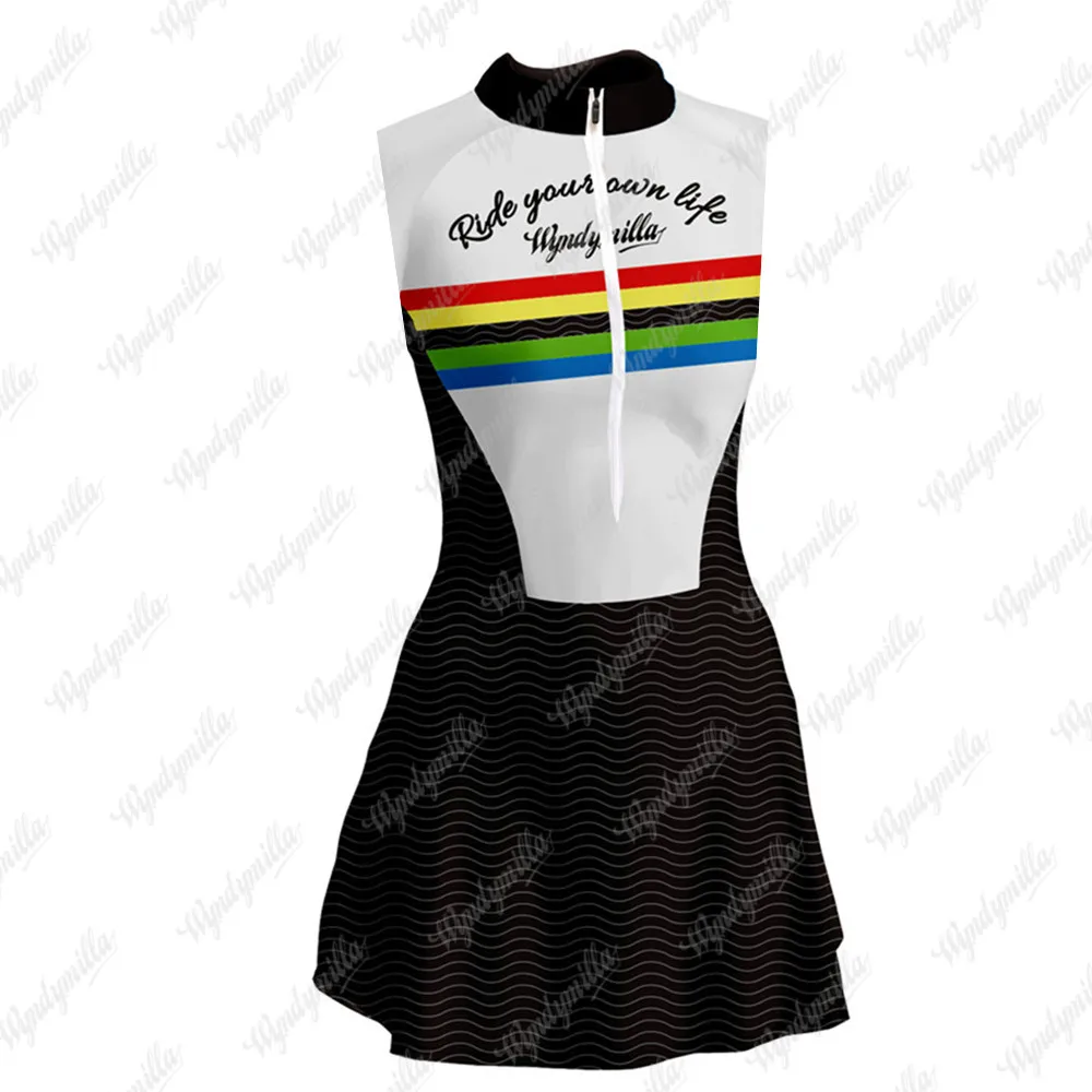 wyndymilla Triathlon Skinsuit Skirt Woman Cycling Skirt Bike sleeveless Outfit Dress Breathable Maillot Vestidinho Run Skirt new