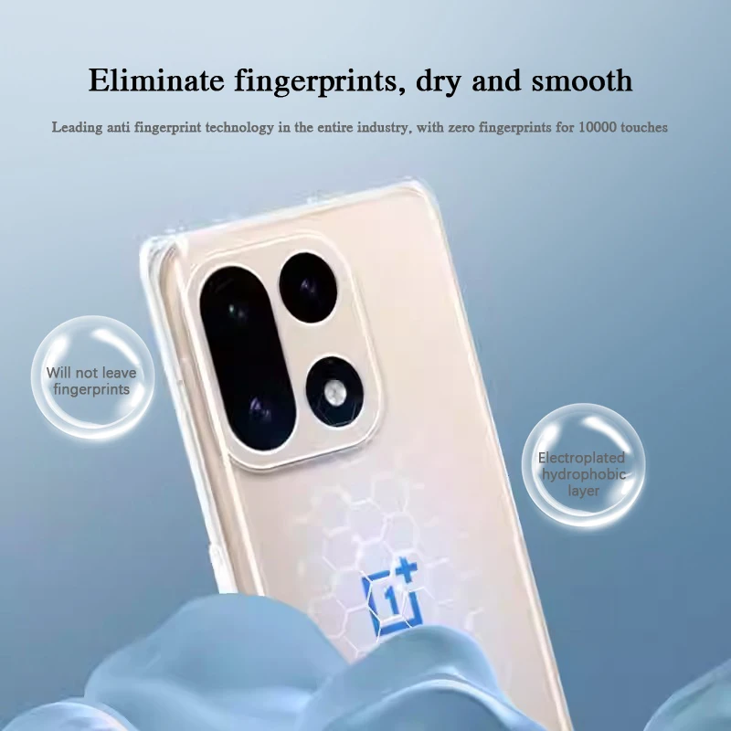 Custodie per telefoni ultra sottili antiurto per OnePlus 15 5G Silicone morbido trasparente Protezione fotocamera originale Cover posteriori sottili e semplici 1 + 15