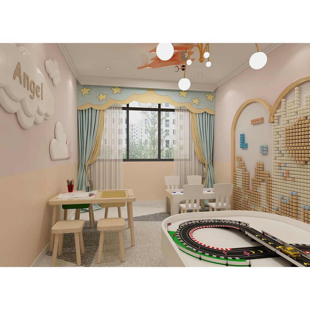 معدات ملعب داخلية مخصصة للأطفال الصغار في الحديقة، مسرح صغير، مجموعة لعب تفاعلية للأطفال، مسرح تظاهري