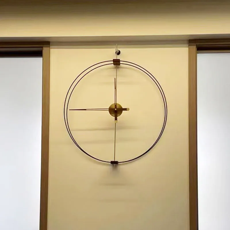 Large Round Wall Clock Simple Minimalist Big Size for Villa Living Room Bedroom Modern Home Interior Decor Room Decoration