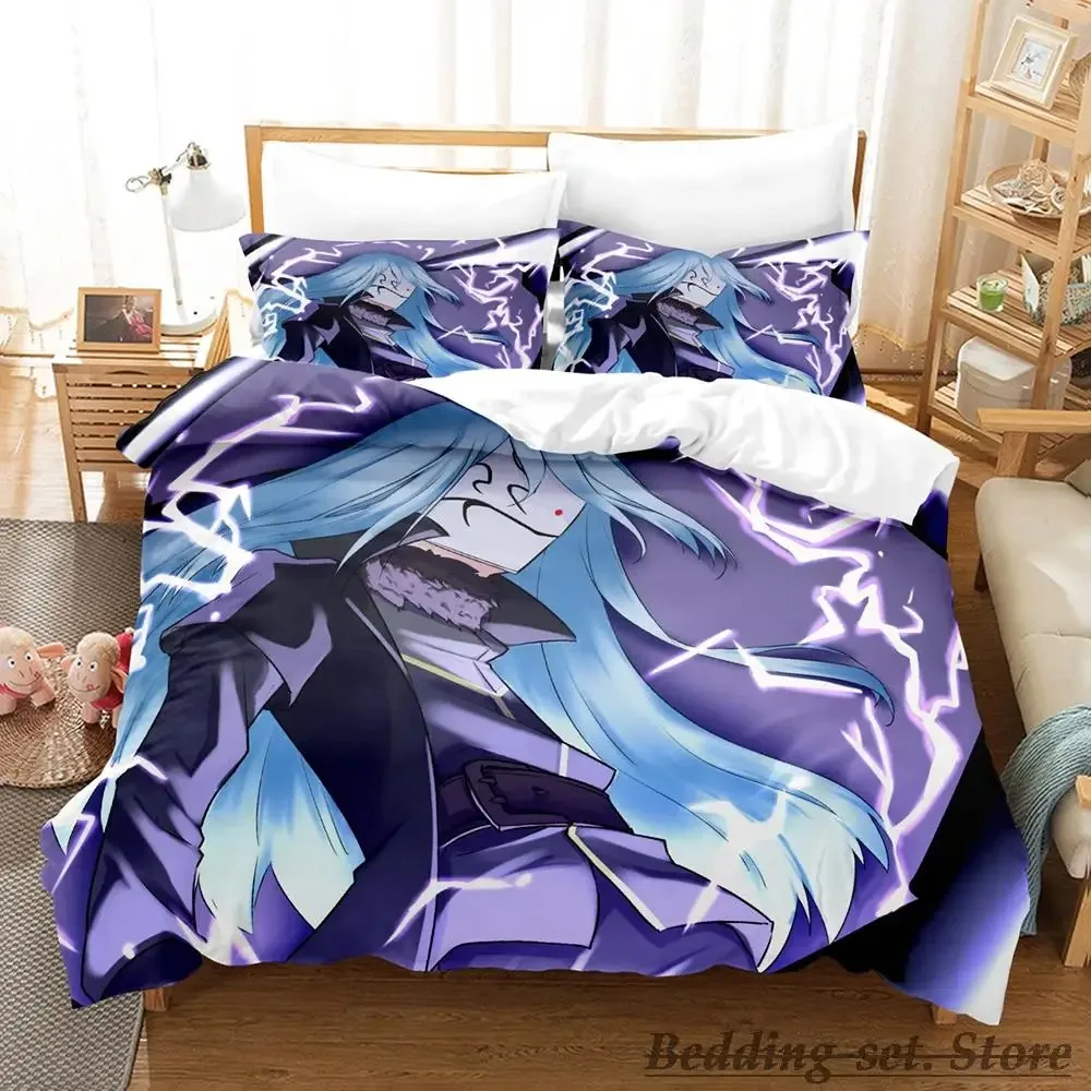 

2023 Rimuru Tempest Bedding Set Single Twin Full Queen King Size Bed Set Adult Kid Bedroom Duvetcover Sets Anime Kawaii