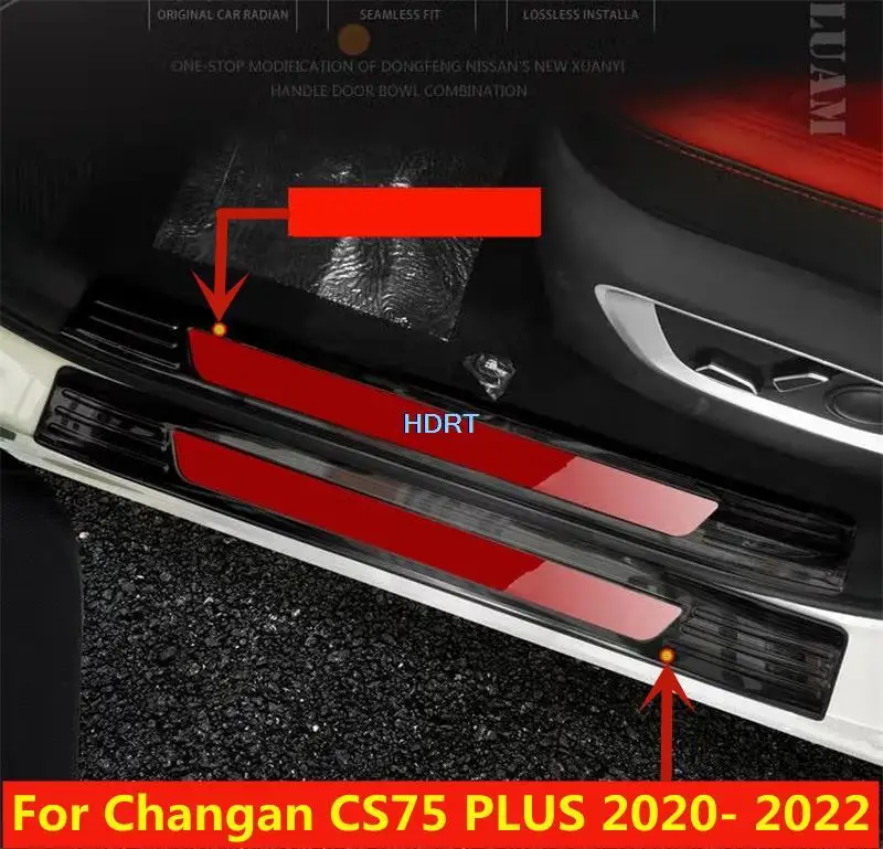 

Door Sill Strip For Changan CS75 PLUS 2020 + Welcome Pedal Anti-scratch Car Styling Protector Decoration Accessories Interior