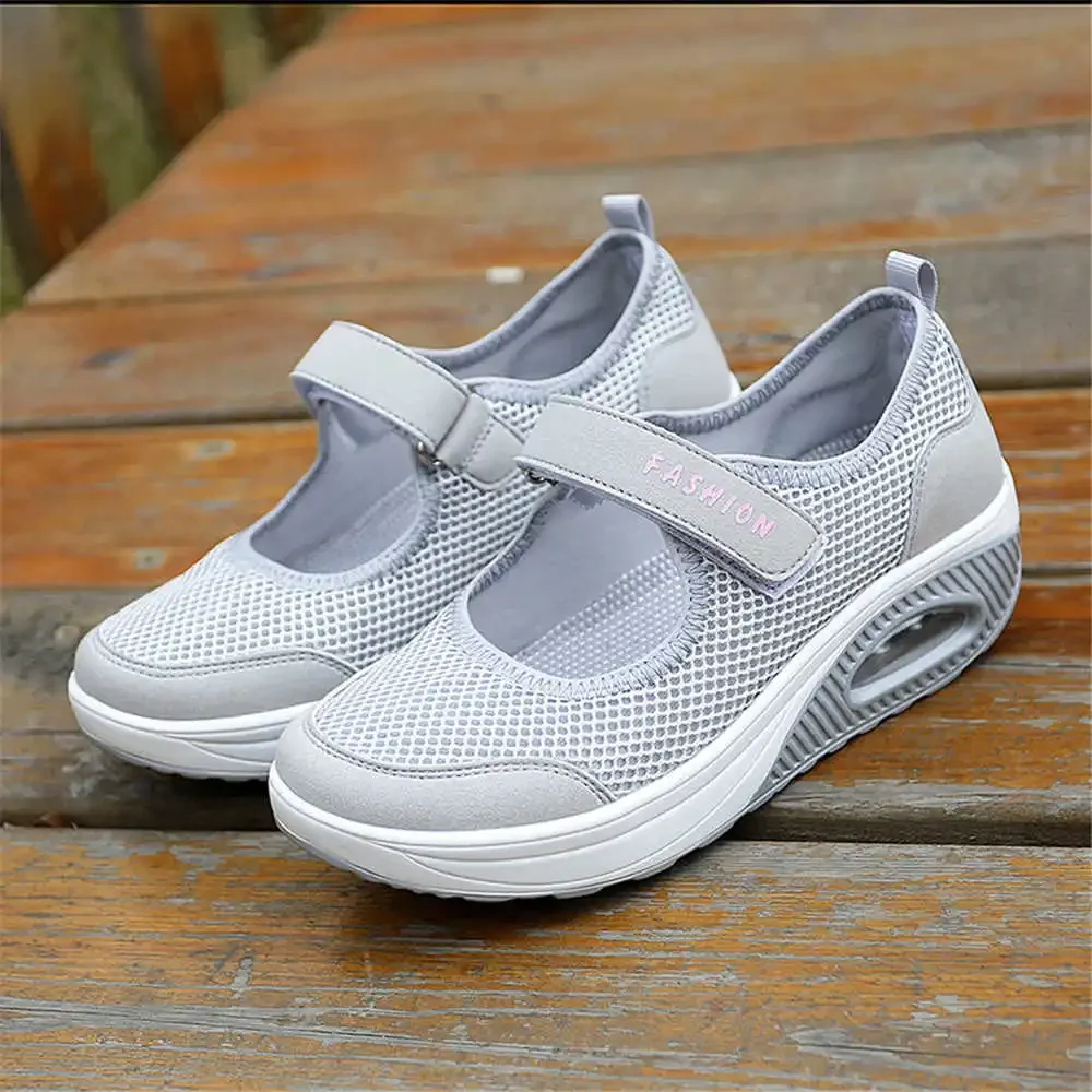 Gray With Cushioning Women\'s Shoes Big Size Vulcanize Ladies Boots Black Shoes Women Sneakers Luxury Sports Leading Jogging