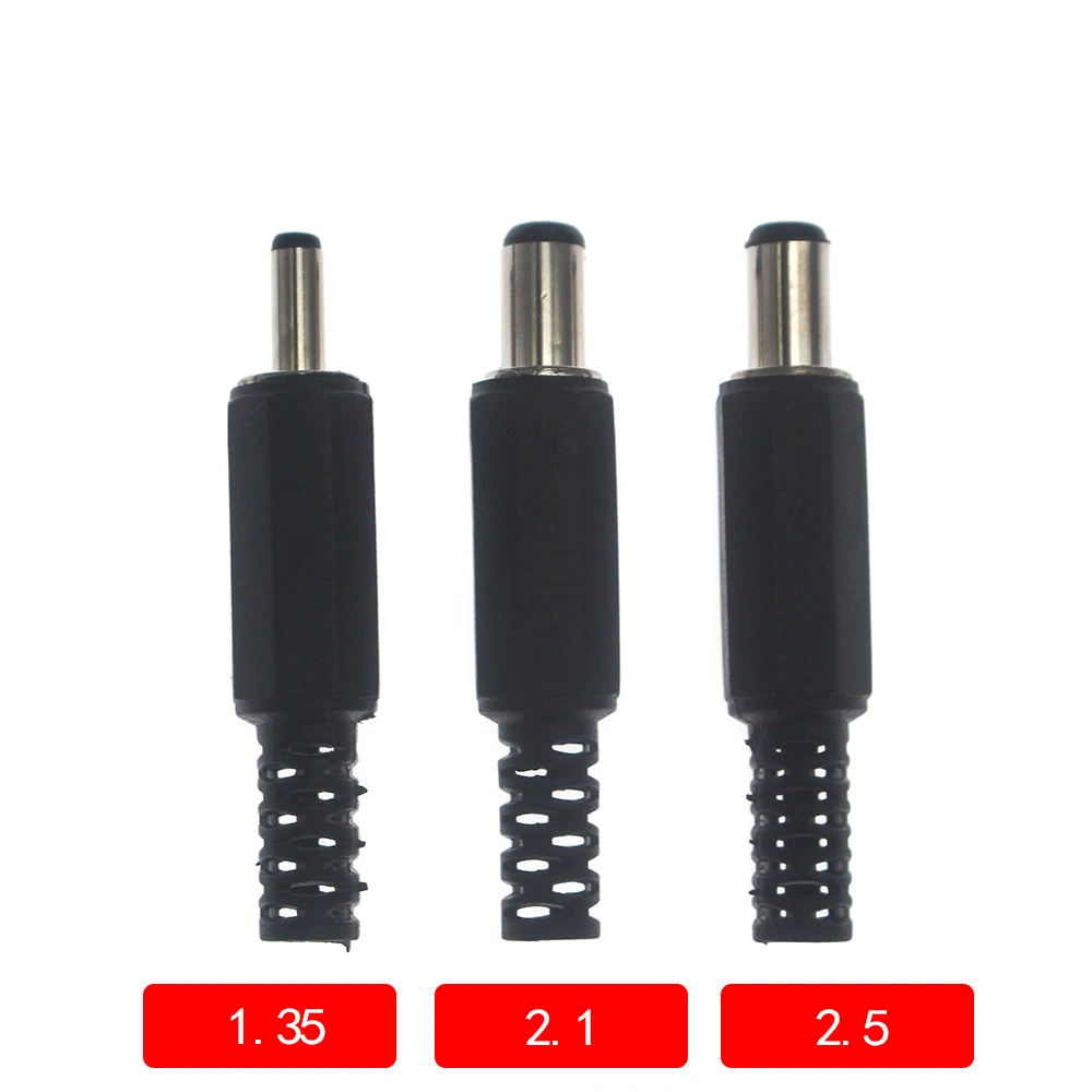 DC002 3.5mm x 1.35mm male DC power plug jack adapter connector plastic adapter 1.35*3.5mm DIY male adapter block