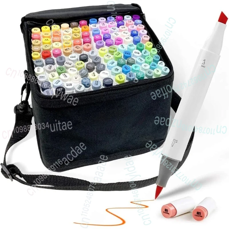 

120 Colors Dual Tips Alcohol Art Markers, Brush & Chisel