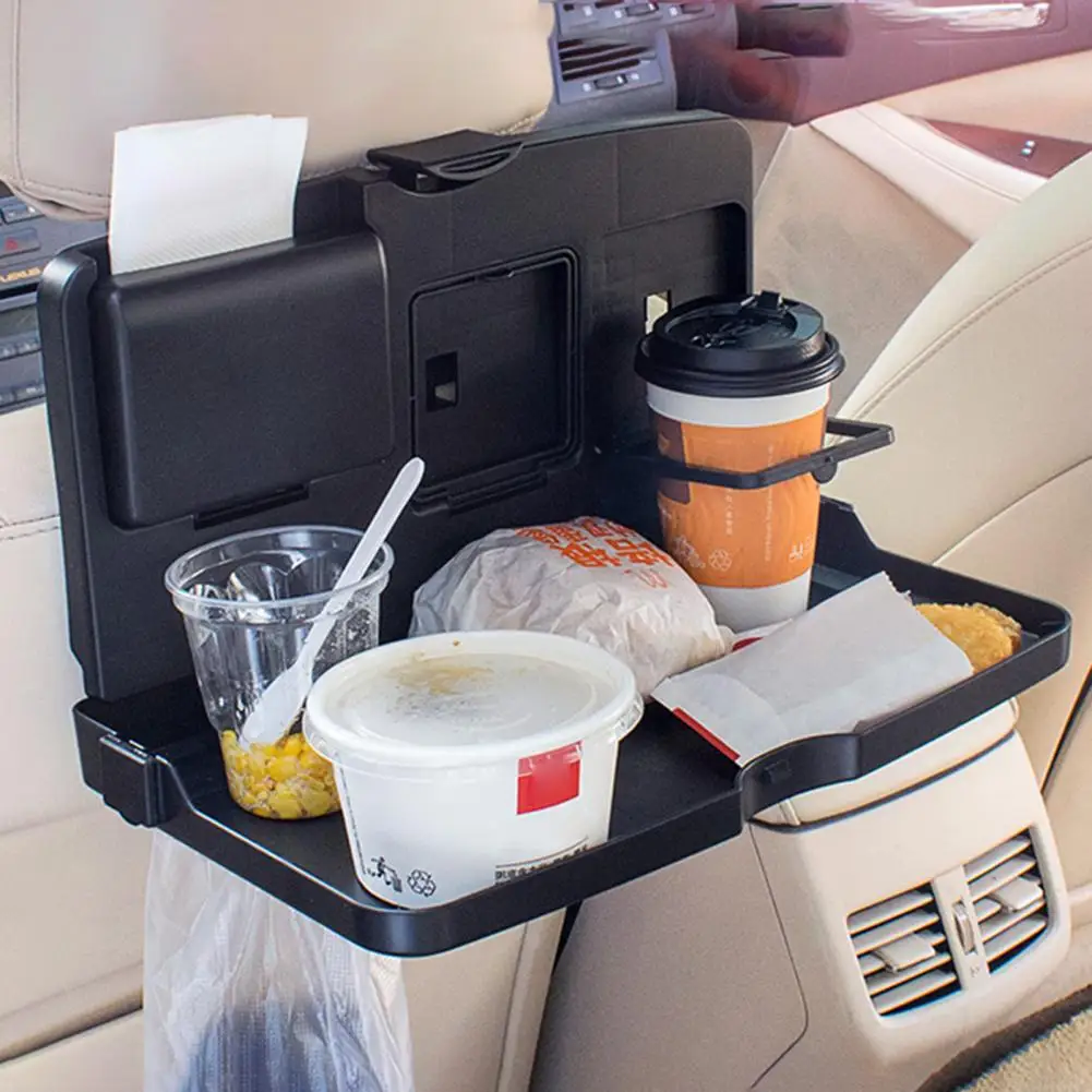 Back Seat Table Storage Organizer Portable Multi-function Car Rear Seat Dining Table Car Seat Back Organizer Tray Eating Tray