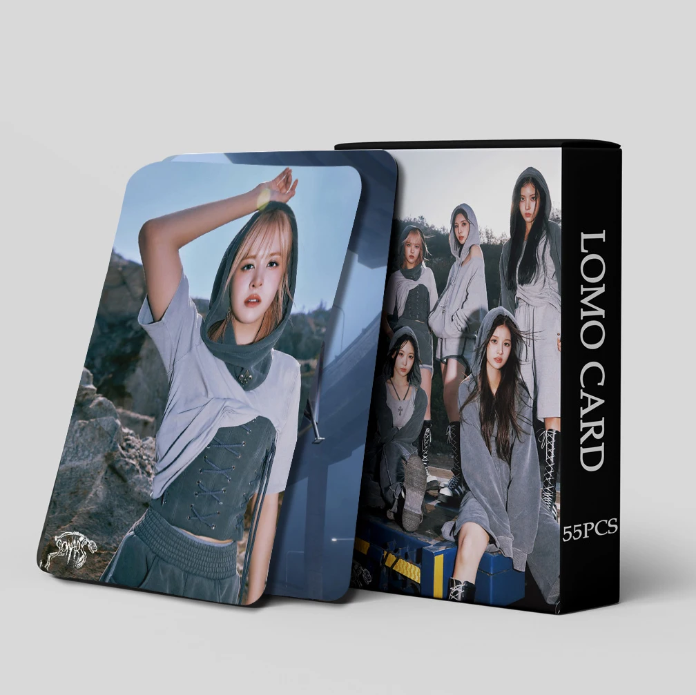 55pcs/set Kpop NMIXX AD MARE Photocards Album Lomo Cards NMIXX Photo Cards LILY HAEWON Kpop Girls Fans Gift