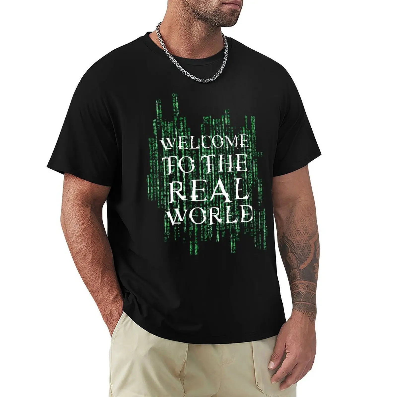 Welcome to the real world T-Shirt Retro Graphic Print T-Shirt