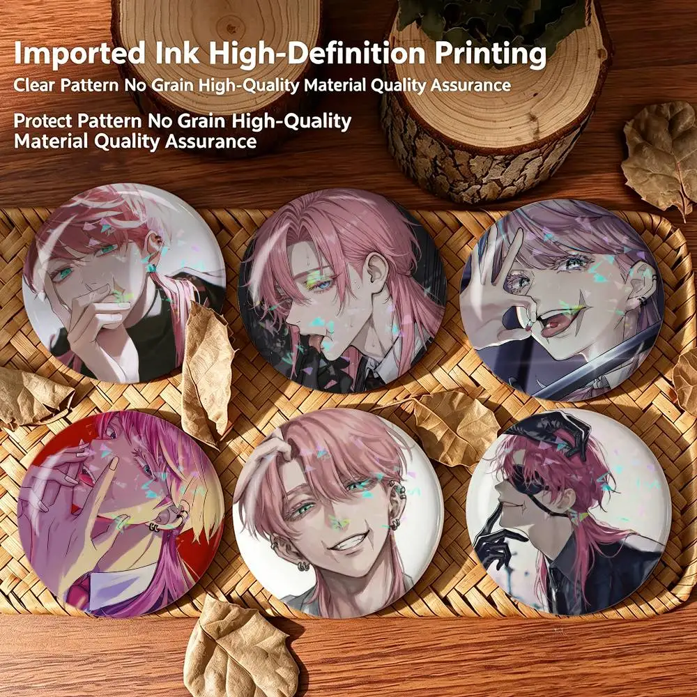 Sanzu Haruchiyo Tokyo-R-Revengers Badges Creative Tinplate Round Button PinsBrooch Badge Clothes Backpack Custom