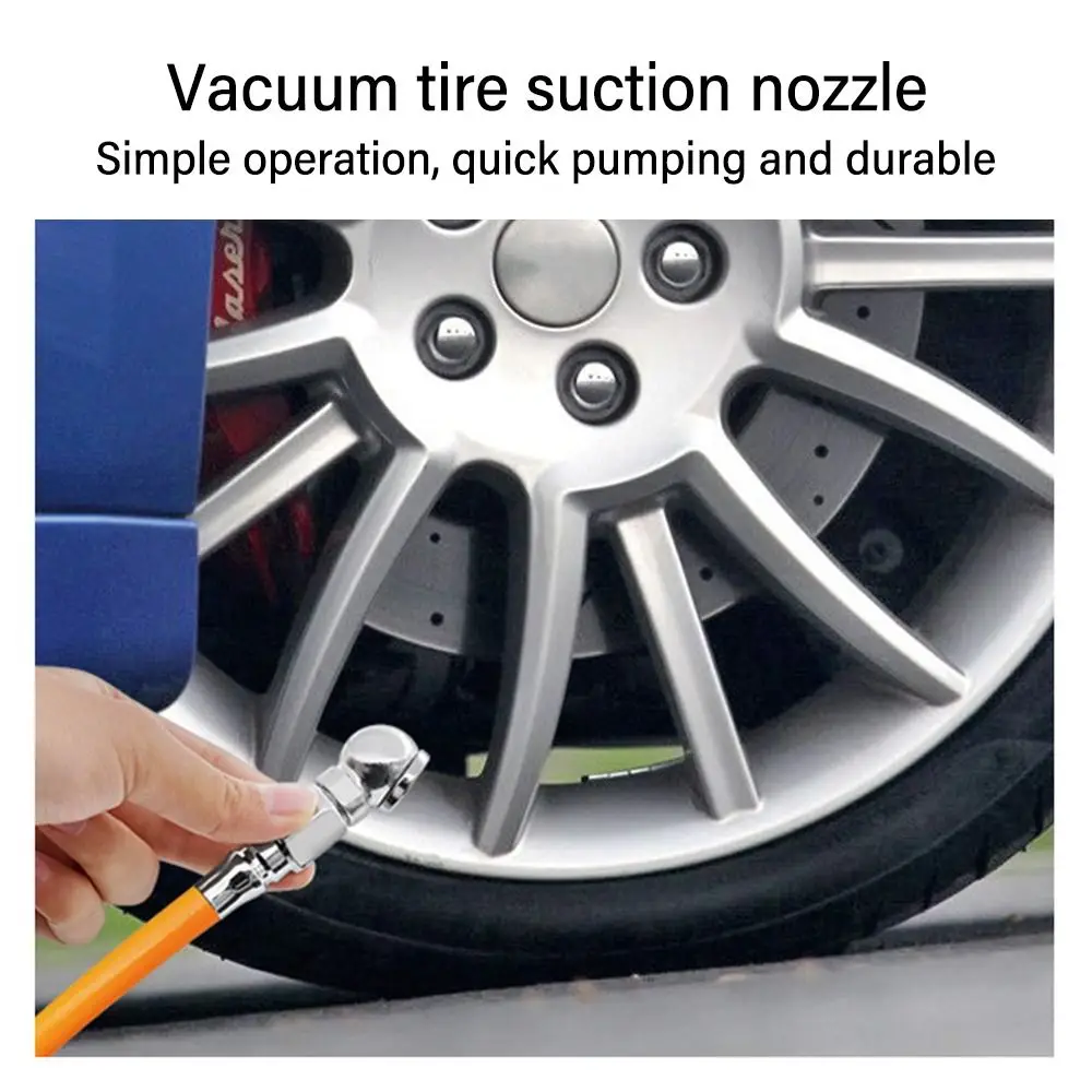 Dual Head Tire Air Pump Nozzle Tyre Air Connection Locking Multiple Models Inflatable Pump Extension Tube Multifunctional