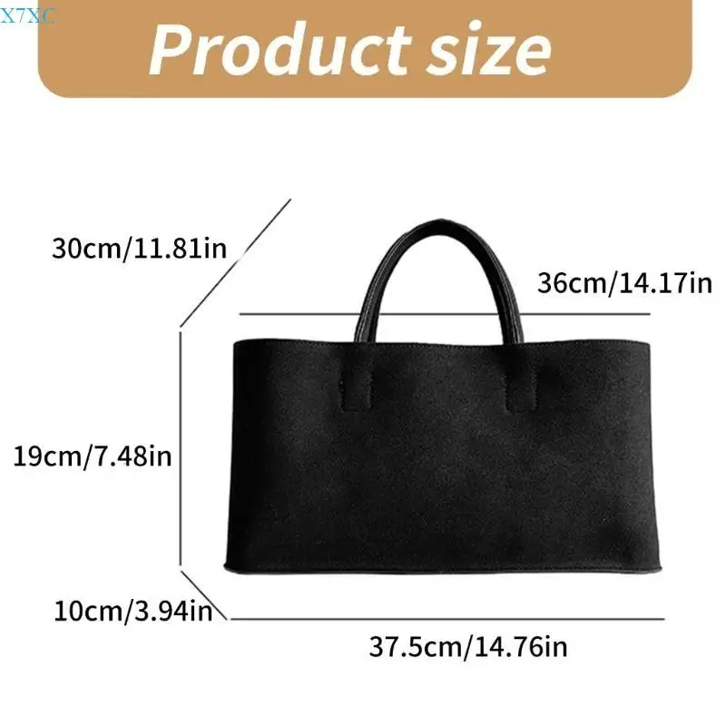 X7XC Fashionable Large Capacity Handbag for Work Comfortable Handle Book Purse