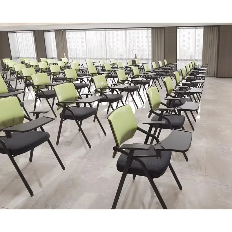 Training Chair with Table Board Conference Training Room Table and Chair Integrated Stool Foldable Chair Office Writing Board