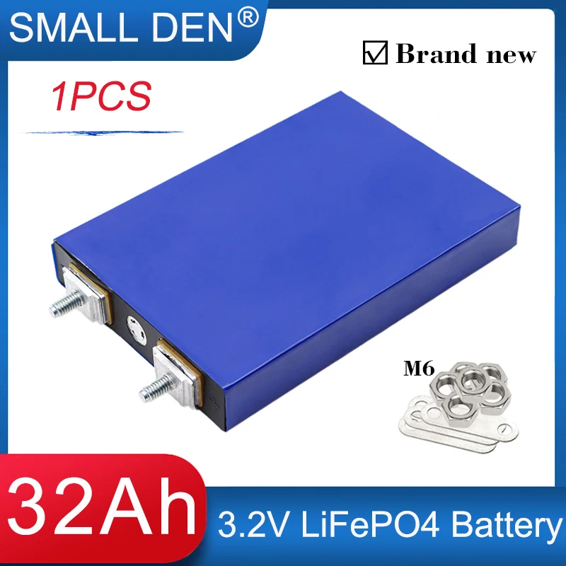 1PCS 3.2V 32Ah LiFePO4 Rechargeable Battery 3C Discharge 32000mAh DIY 12.8V 24V 36V Motorcycle Motor Batteries Modification Stud