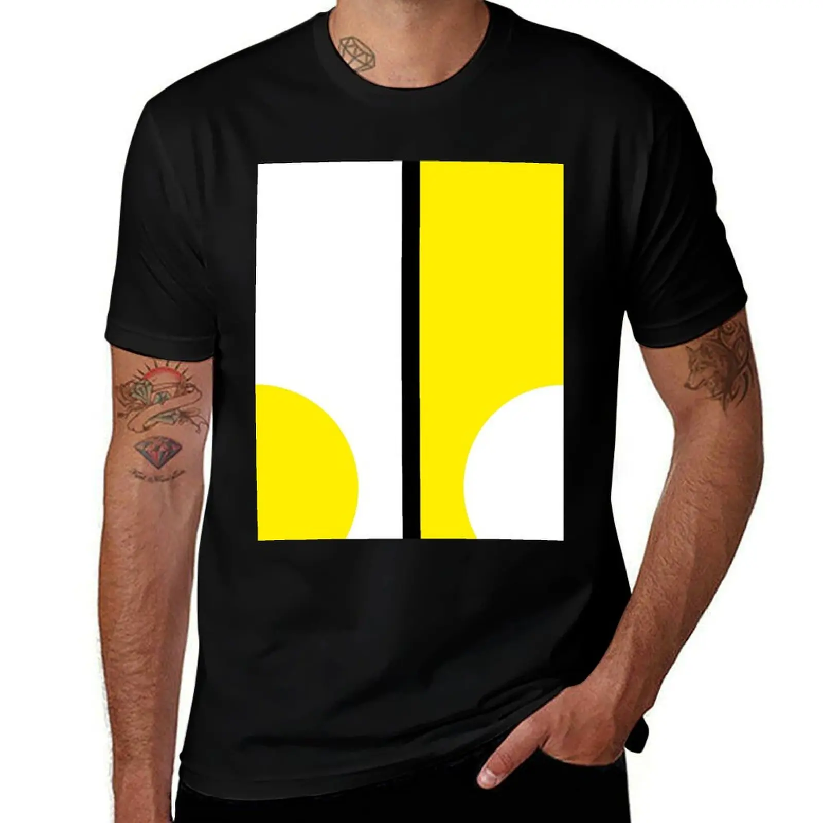 

60s Mod Yellow Circle Mondrian T-Shirt customs designer shirts vintage anime shirt animal prinfor boys compression shirt men