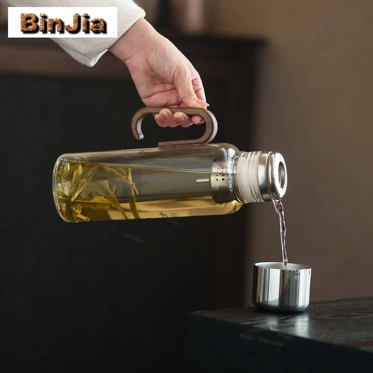 760ml High Borosilicate Glass Teapot Creative Tea Infuser Pot Tea Maker Kettle With Filter Green Tea Chinese Tea Set Ornaments