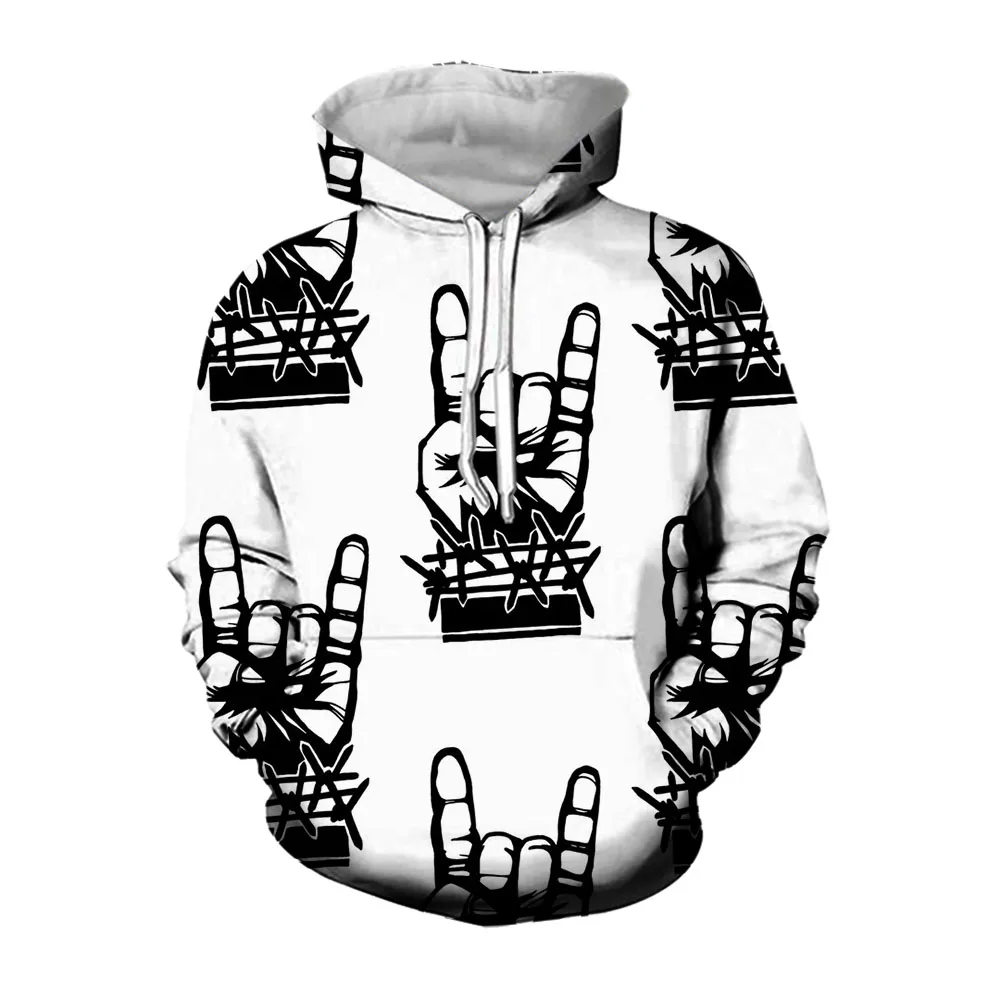 Jumeast 3D Cartoon Guitar Hoodies For Men Y2K Rock Vibe Party Gift Length Sleeve Fashion Oversized Hoodie Streetwear Pullover