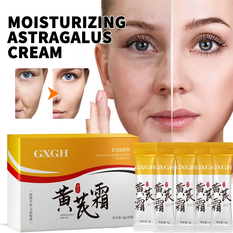 Astragalus Face Cream Anti Aging Wrinkles Removal Lightening Dark Spot Brighten Skin Tone Moisturizing Korean Cosmetics4g*30pcs