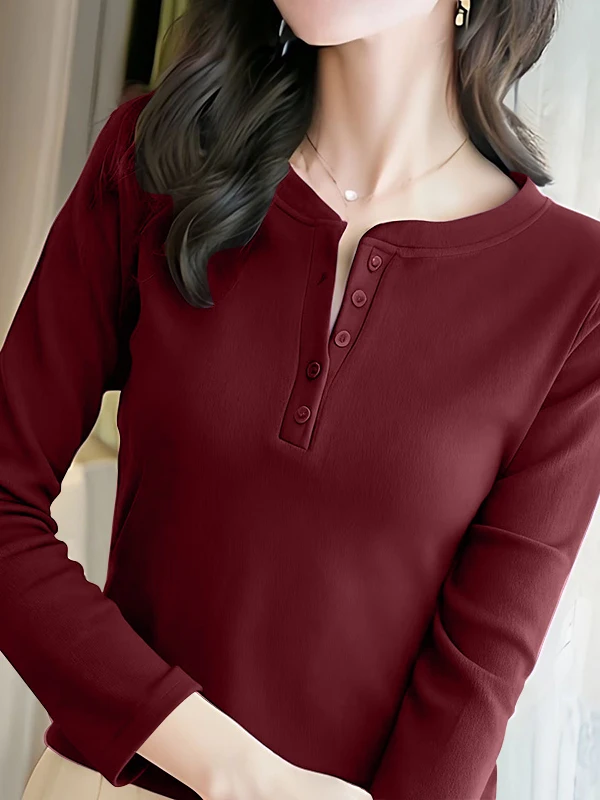 여성용 롱 스웨터 베이스 셔츠 따뜻하고 루즈한 패셔너블 버튼 오픈 칼라 탑 한국 스타일 출퇴근용 부드럽고 편안한