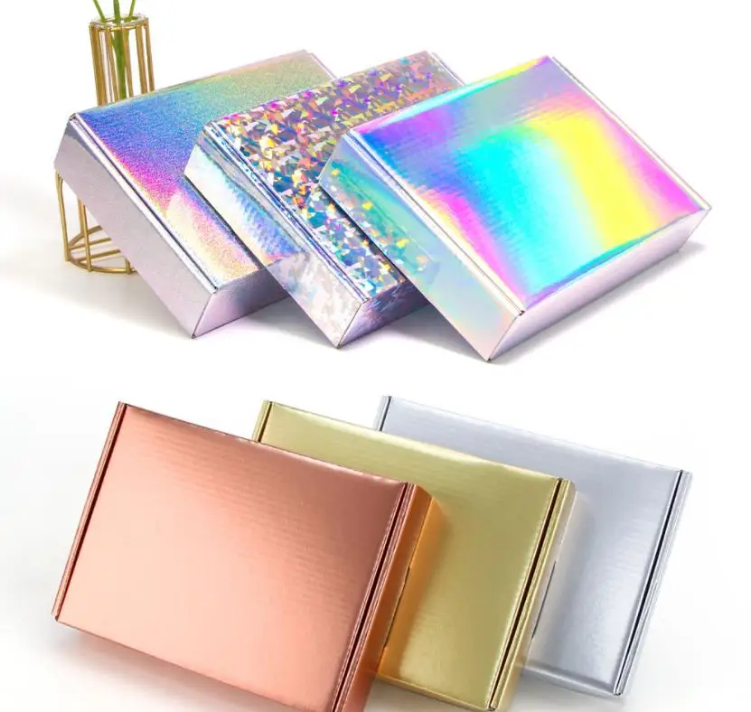 

100Pcs/Lot Plain Laser Colorful Packaging Carton Festival Party Gift Box Soap Carton Wholesale ni647