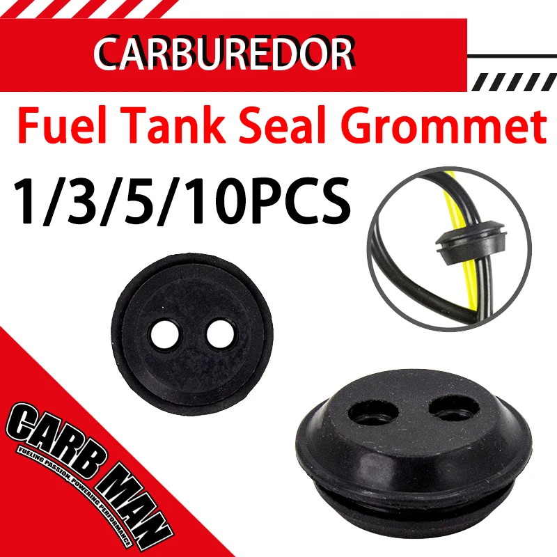 Universal Grass Trimmer Brush Cutter Lawn Mower Garden Tools Rubber Fuel Tank Seal Grommet 2 Holes