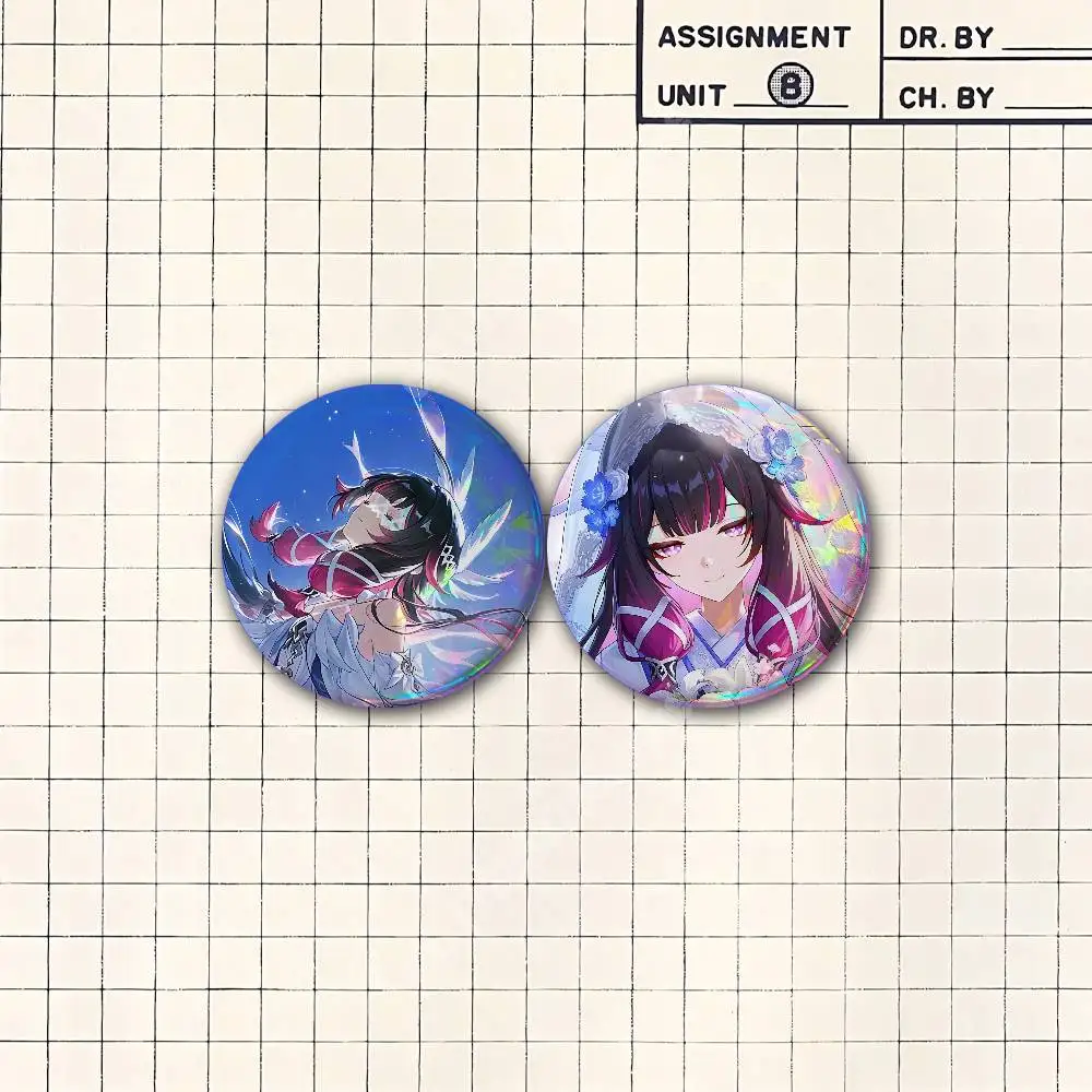 Columbina The Damselette Button Badge 2PC Sets Diameter 25mm/32mm/44mm/58mm/75mm Souvenir Fans Collection Genshin Impact
