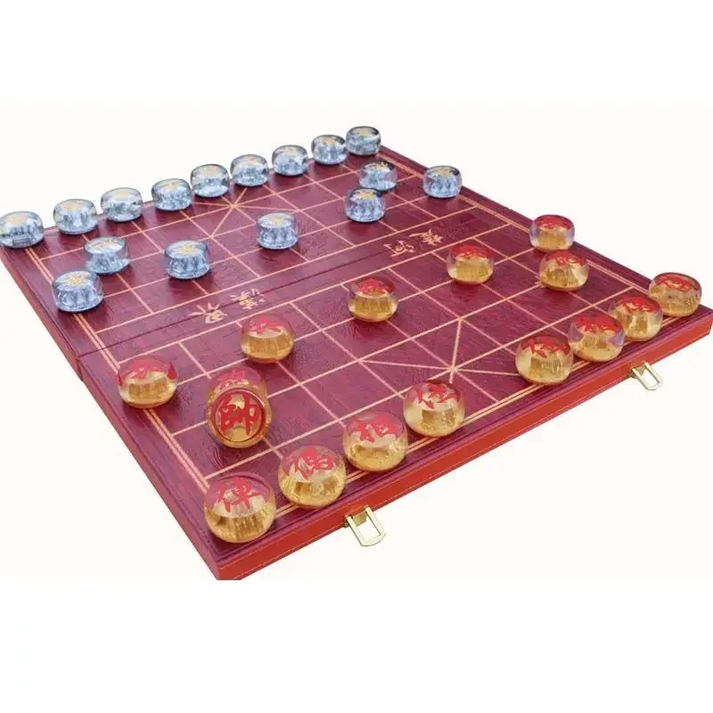 Large crystal chess transparent 3d three-dimensional high-end chess, technology-sensitive set chessboard