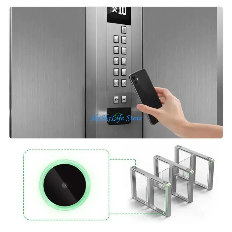 E65E UART Round Round Luz indicador anillo pequeño LED controlado 1D/QR/2D Código barras Escáner QR Código barras