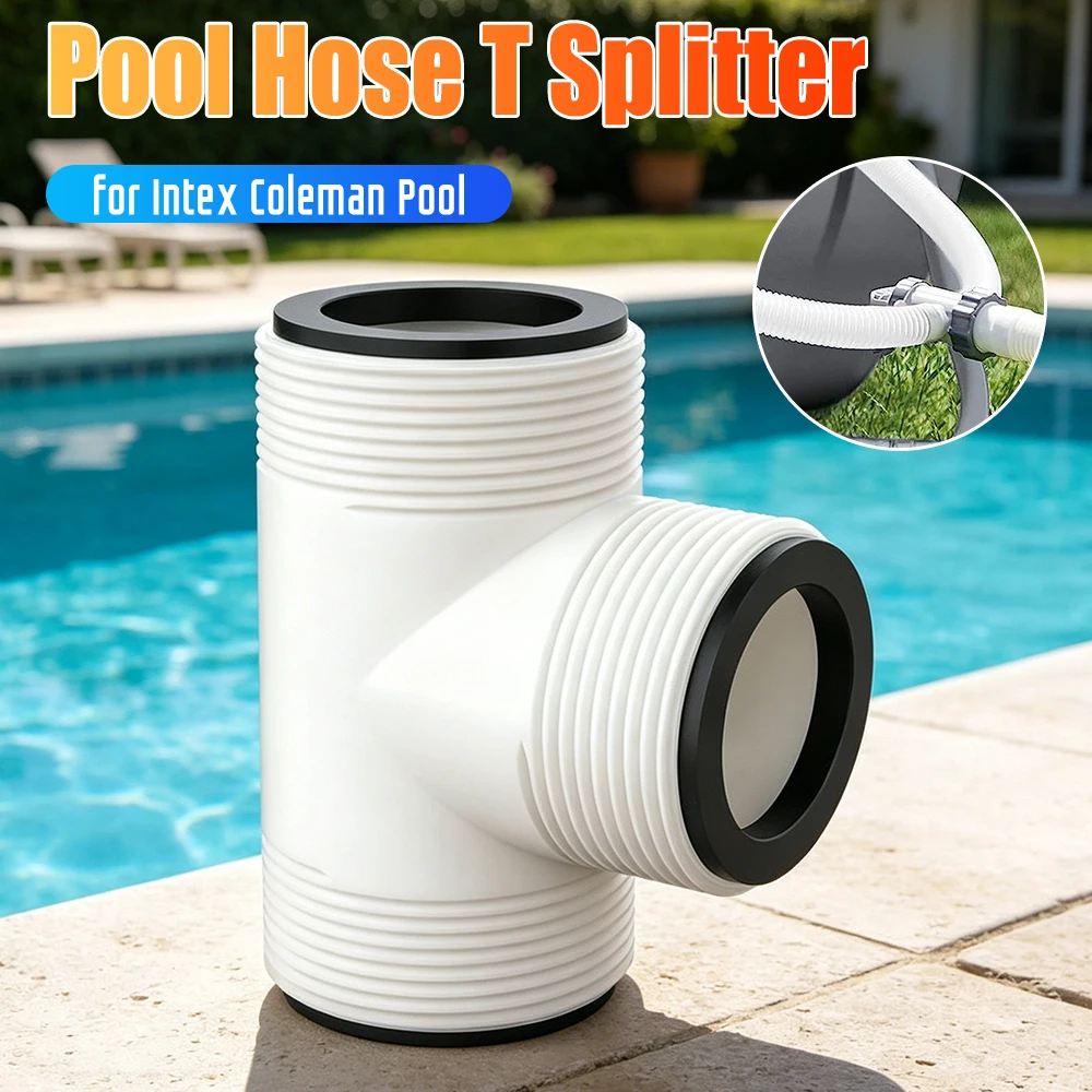 Pool Hose Extender Controlling Flow Pool Pump Hose Tee T-Joint Connector Above Ground Pool Hose Connector for Intex Coleman Pool