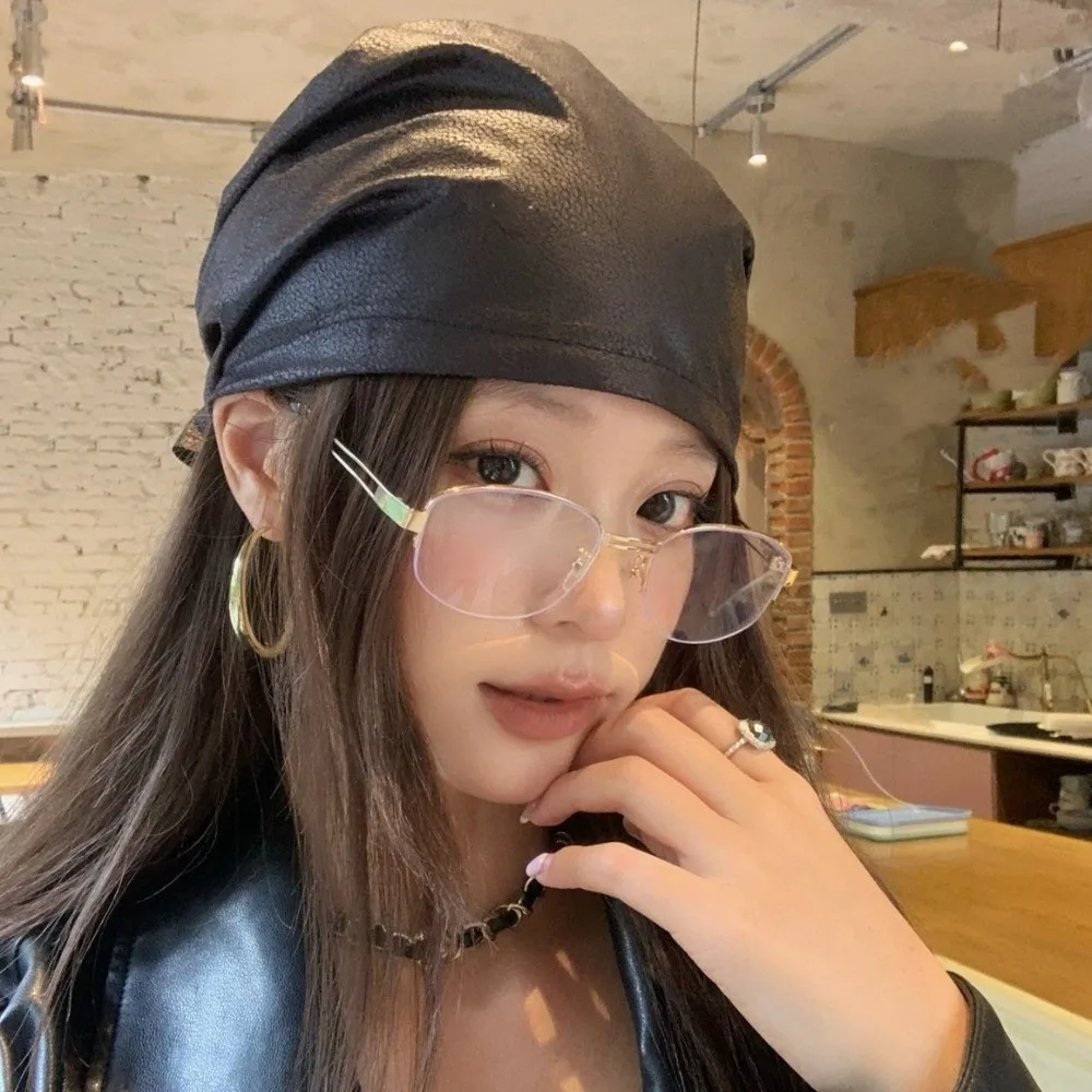 

Полиэстеровый платок-кепка Y2K, легкий, моющийся, в стиле хип-хоп, с блестками, однотонный, уличный стиль, квадратный платок