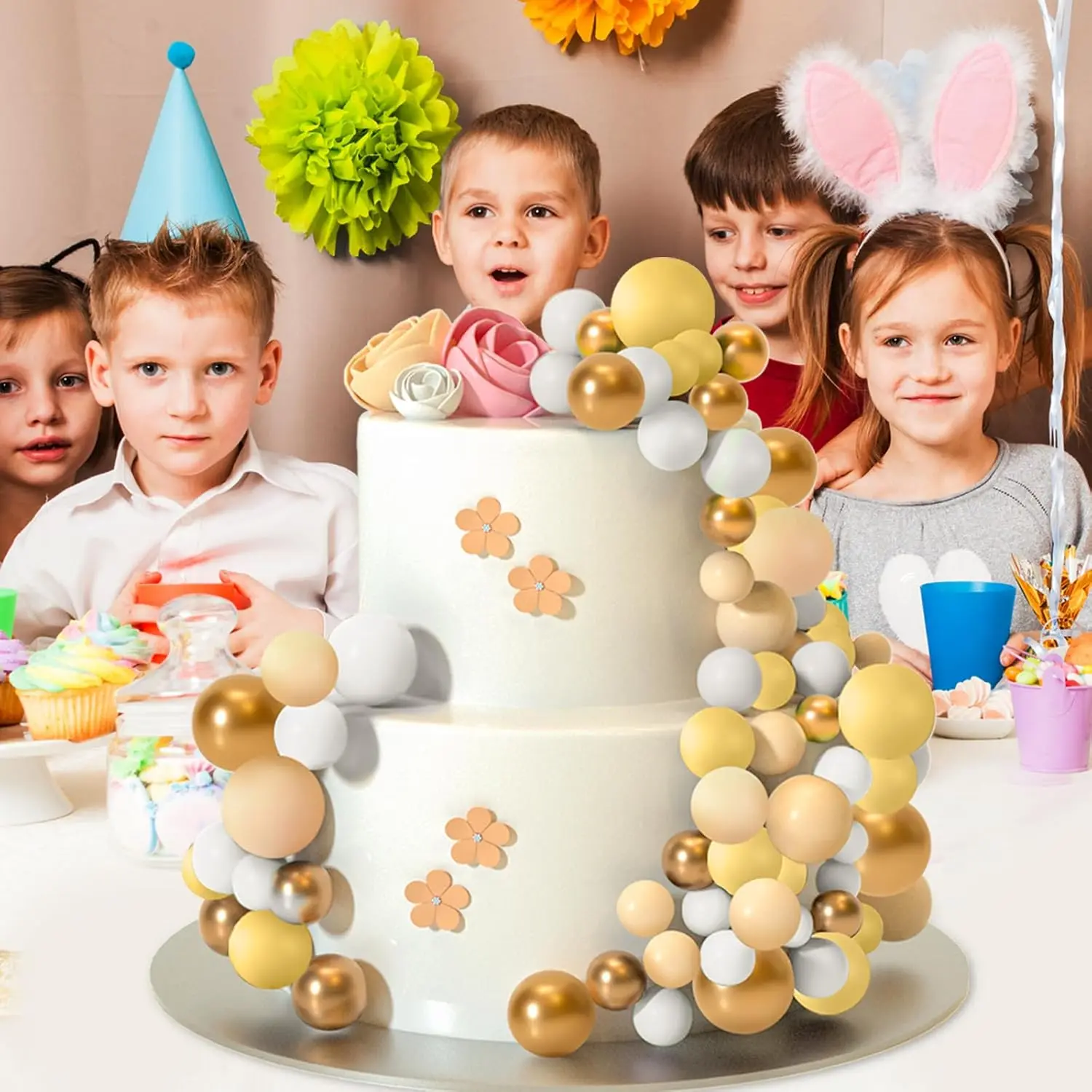 32 Stück Weihnachtskugel-Kuchenaufsatz, Dekorationen, Schaumstoffkugeln, Kuchenaufsatz, Kugeln, Kuchendekorationen für Hochzeit, Party, Geburtstag – Detail 28