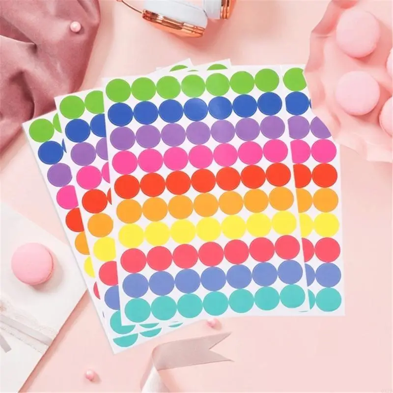 Gói 700 nhãn dán chấm đầy màu sắc 0,75 inch nhãn dán nhãn dán nhãn có thể ghi được