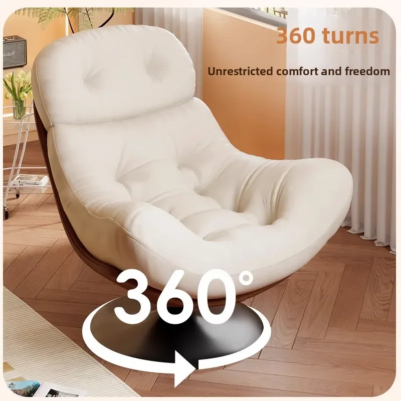 

Household GoodsSingle Sofa Chair Rotatable Lazy Sofa Chair Balcony Casual Reclining Eggshell Chair Designer Living Room Chair