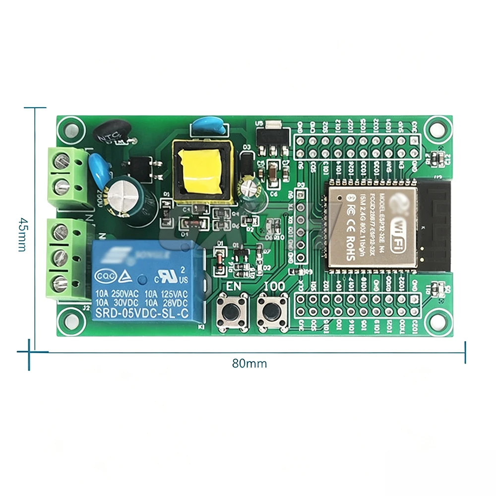 ESP32 WIFI Bluetooth BLE 1/2/4/8-Kanal-Relaismodul ESP32 Entwicklungsboard Zubehör AC220V/DC5-30V – Detail 1