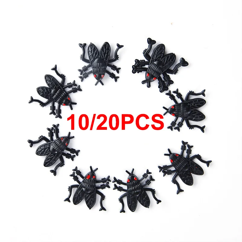 10/20pcs Prank Funny Trick Joke Special Lifelike Model Simulation Cow Mosquito Fake Flies Insect Model Halloween Gift