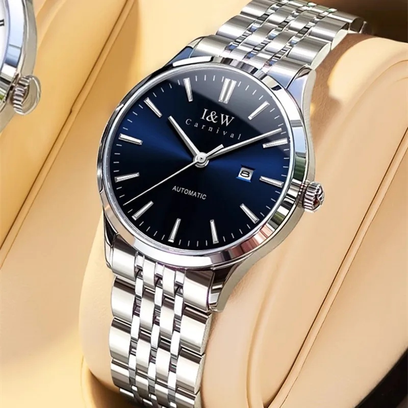 CARNIVAL Brand Luxury Mechanical Watch for Women Ladies Fashion Sapphire Automatic Movement Wristwatches Waterproof Montre Femme