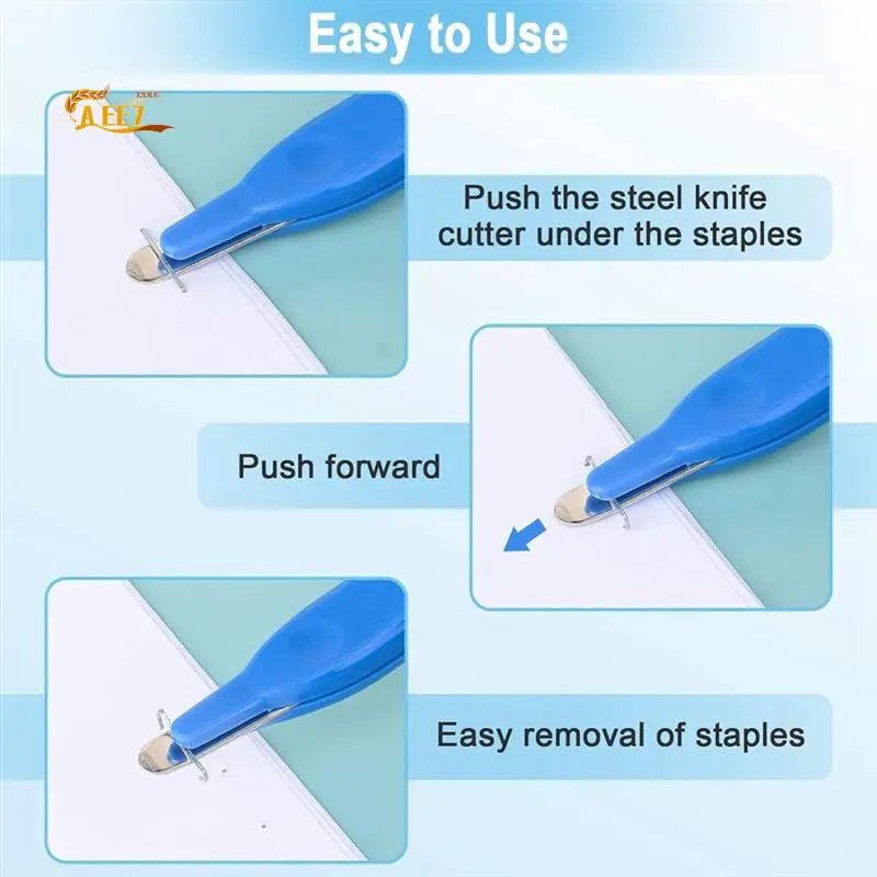 AEE7-4 Pack Magnetic Staple Remover Tools, Professional Stapler Removers Staple Puller Remover For Classroom (4 Colors)