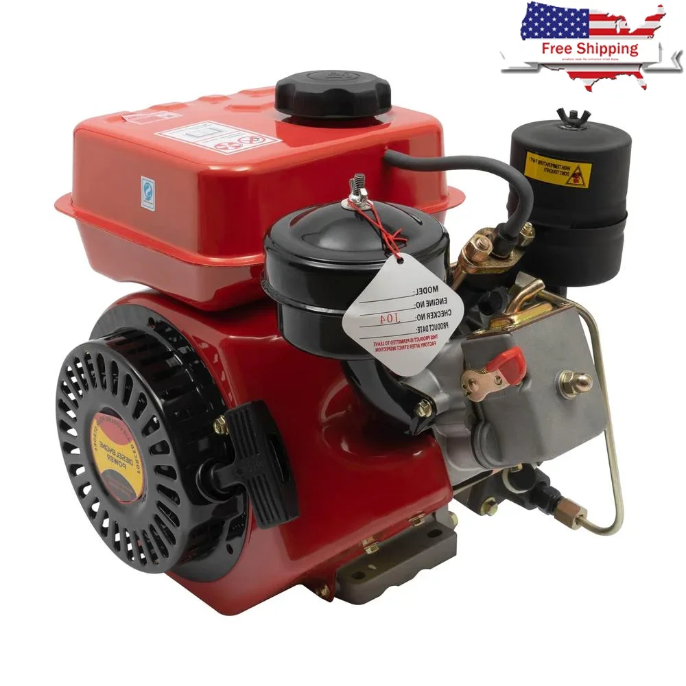 4-Stroke Diesel Engine 2200W Air-Cooled Recoil Start Motor Go Kart Lawn Mower Power Efficient Operation