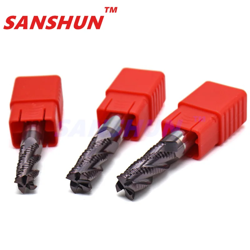 Imagem -06 - Rough Skin Milling Cutter Aço de Tungstênio Liga Dura Madeira Áspera Ferramentas Estendidas Onduladas End Milling Cutter Hrc55 4-blade