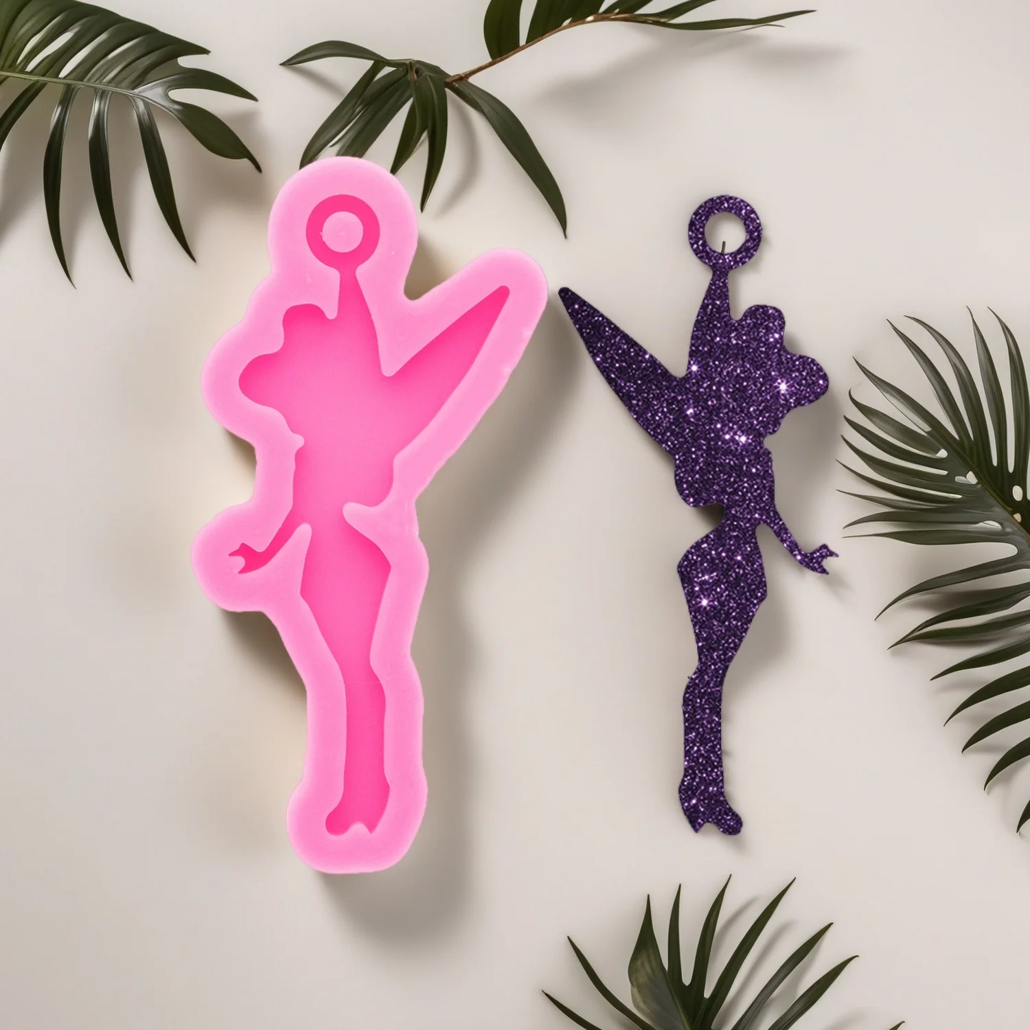 Silicone Angel boy Mold DIY Making Epoxy Resin Jewelry DIY Craft Silicone Fairy Keychain Mold - view 3