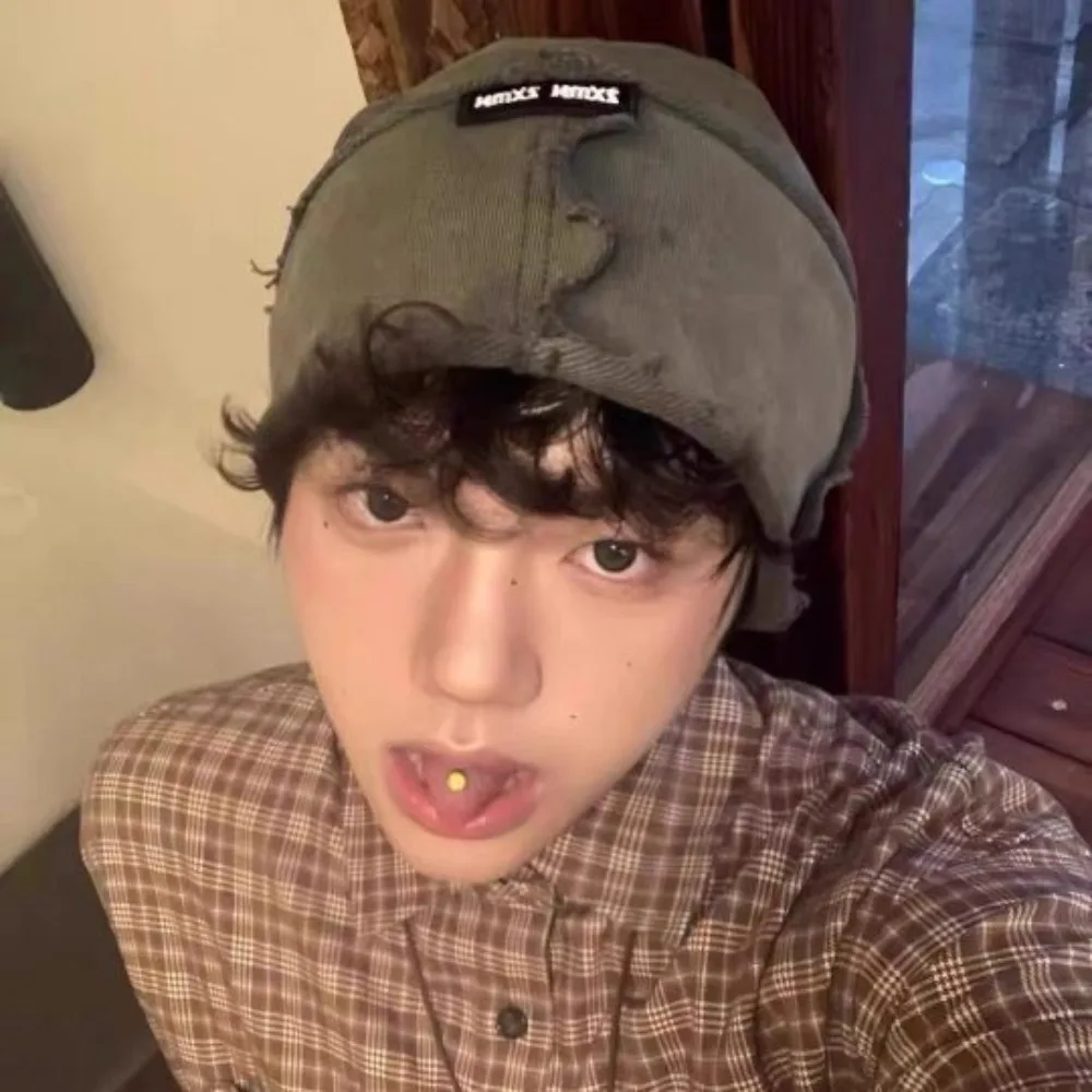 

Casual Vintage Wasteland Pullover Cap Elastic Hip Hop Washed Beanie Cotton Cool Loose Beret Streetwear