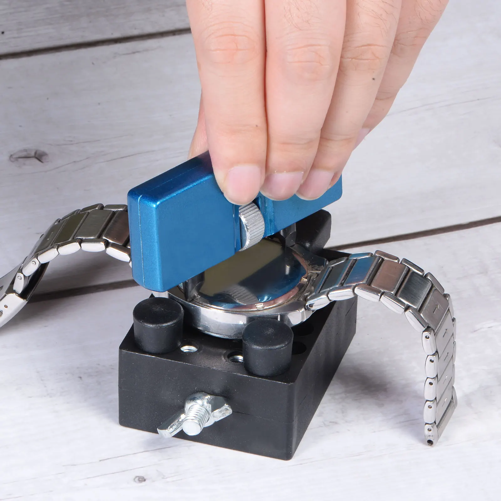 Uxcell-abridor de caja trasera de reloj, garra plana y soporte pequeño de 32mm, 58mm