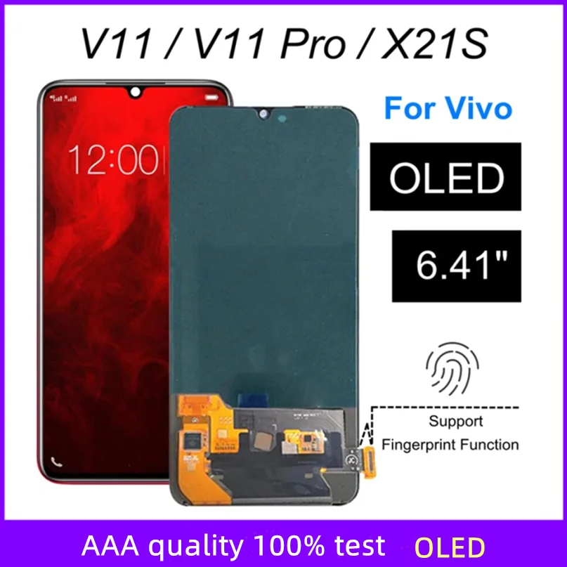 

6.41" OLED For Vivo V11 Pro X21s 1804 X23 IQoo LCD Display Touch Screen Digitizer Assembly For Vivo V11 lcd Replacemen