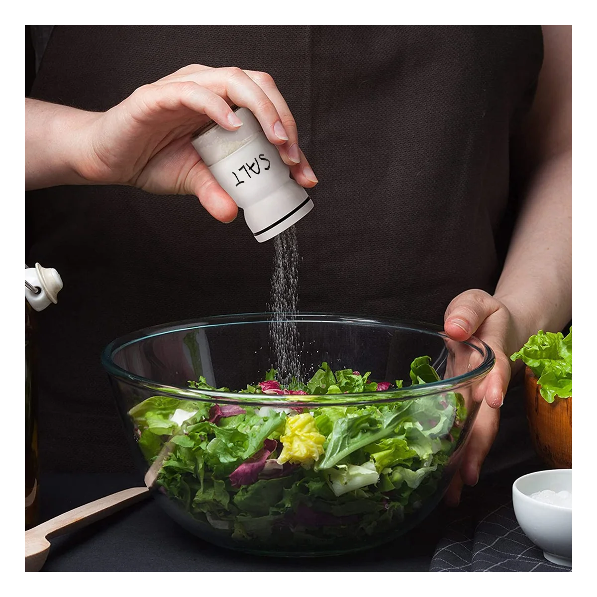 Ensemble de salières et de shakers Belle de ferme avec légumes réglables, décor de cuisine de campagne moderne, ensemble de shaker mignon