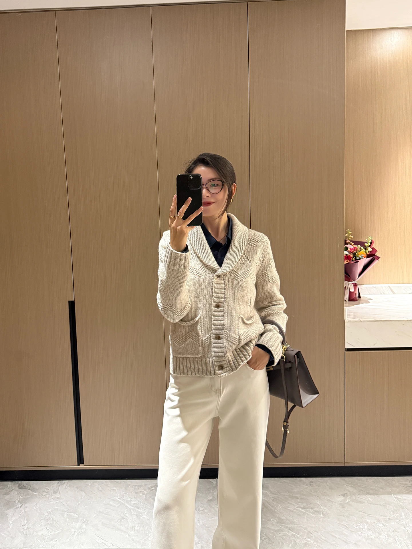 

Thiened High Quali Wool Blend Knit Cardigan Women's Versatile Winter New Sle Warm Soft ape Top Coat Vintage Sle Reg...