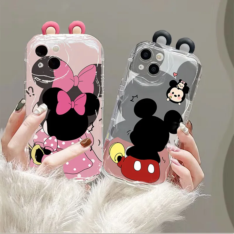 Mickey Minnie 3D Ear Case Cover For Samsung Galaxy S25 S24 S23 S22 S21 Plus Ultra S20 S21 S24 FE A55 A54 A53 A16 S23+ 5G Case - náhled 2