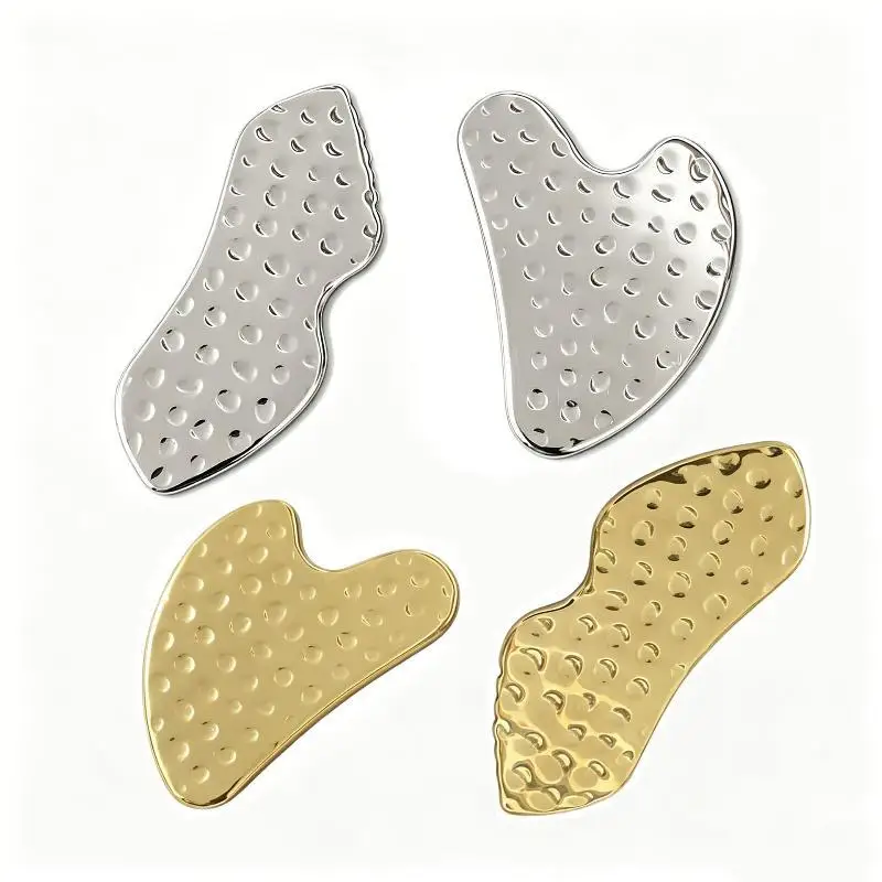 Gua Sha Facial Massage Tool 304 Stainless Steel Smooth Sturdy Metal for Face Contouring Puffiness Relief Home Use