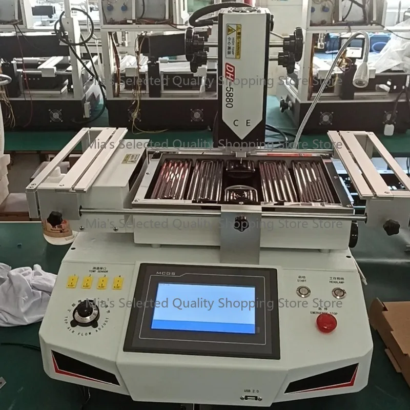 

Hot Air Chips BGA Rework Station 220V 5500W DH-5880 3 Heating Temperature Zones Touch Screen SMD PCB Soldering Repairing Machine